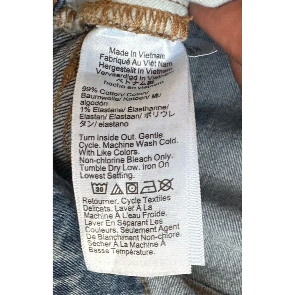 J Crew Curvy Wide Leg Raw Hem Cropped Jeans Size 27